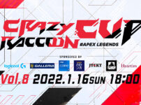 Crazy Raccoonが開催する「第8回 Crazy Raccoon Cup Apex Legends」を「Mildom」にて配信！